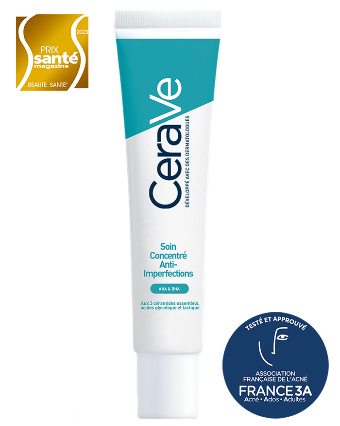 CeraVe Soin Concentré Anti-Imperfections, visuel relevé sur la page fabricant