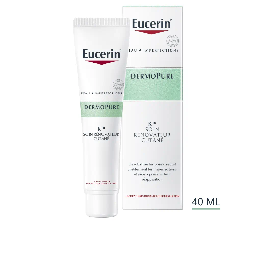 Eucerin DermoPure Clinical Peeling 10 Soin de Nuit Rénovateur, visuel relevé sur la page fabricant