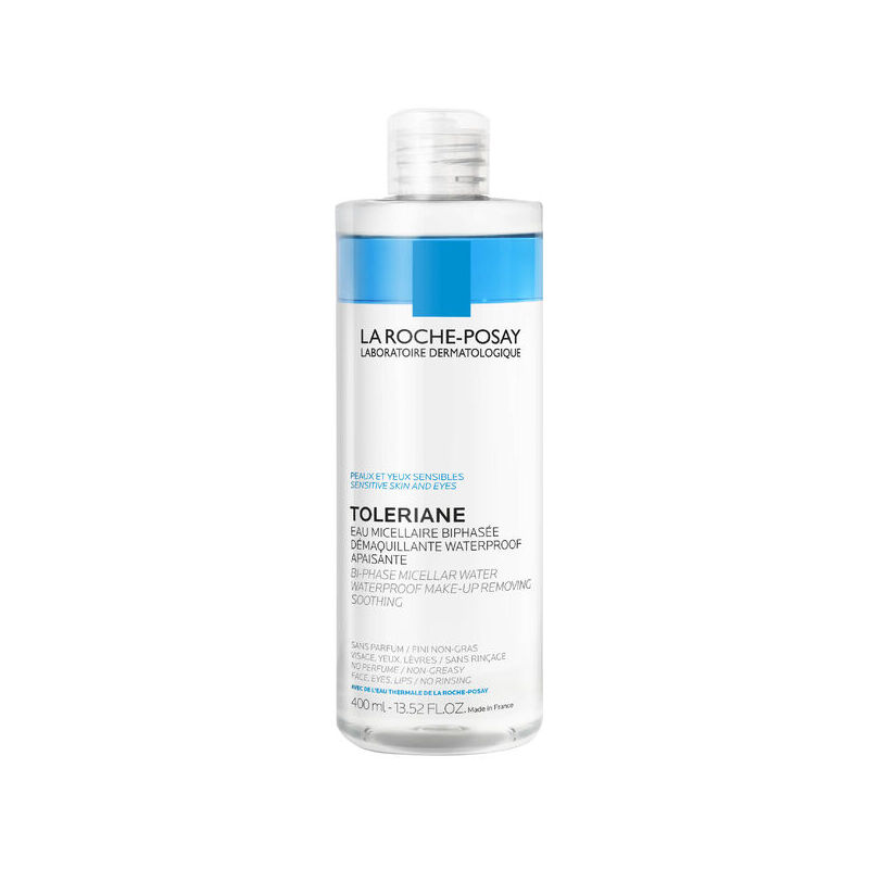 La Roche-Posay Toleriane Eau Micellaire Biphasée, visuel relevé sur la page fabricant
