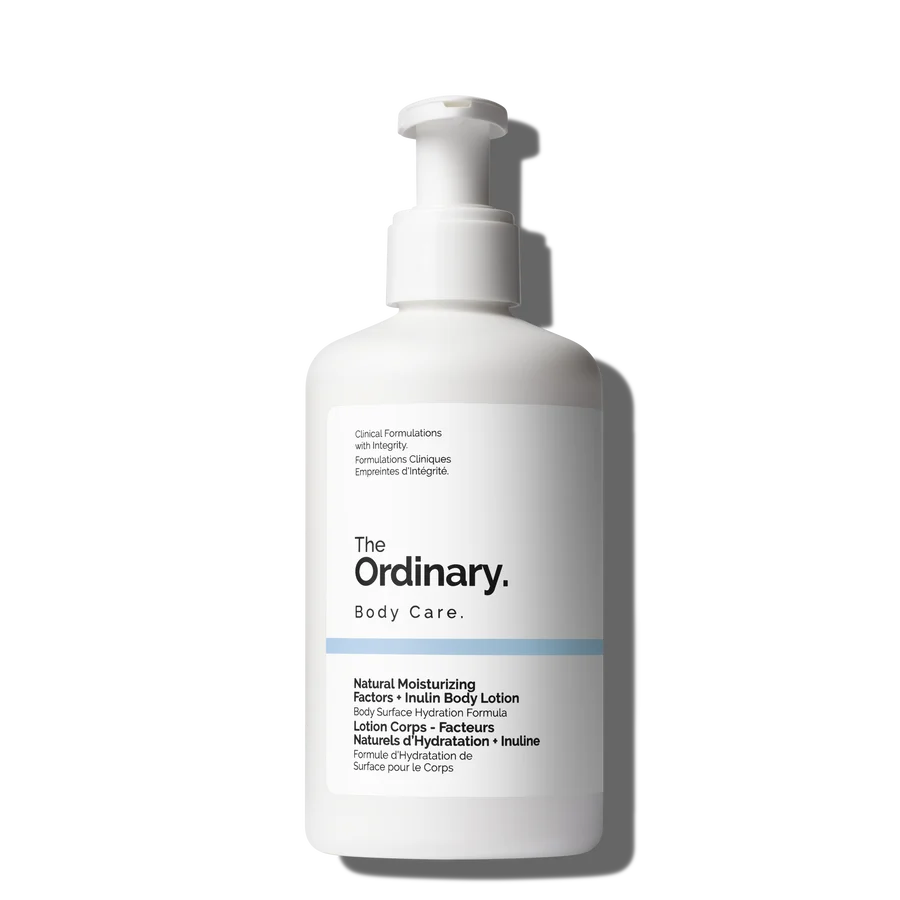 The Ordinary Natural Moisturizing Factors + Inulin Body Lotion, visuel relevé sur la page fabricant